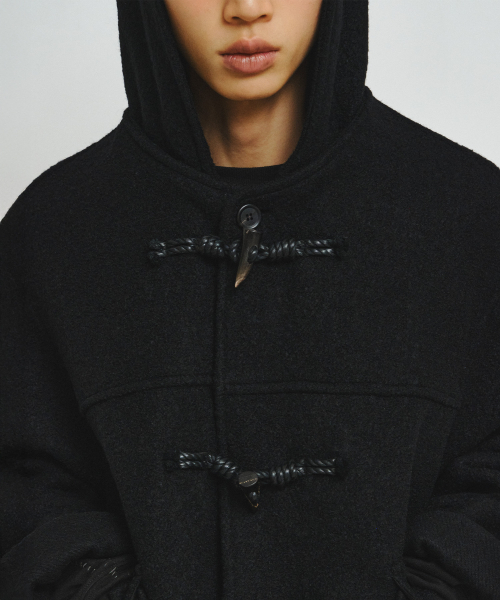 ENDOOR（エンドア）の「MORROW フード付きダッフルショートコート（ブラック）（ダッフルコート・レディース・ブラック・MEDIUM/LARGE）」の12枚目の写真