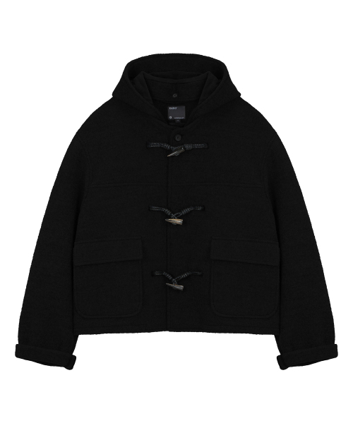 ENDOOR（エンドア）の「MORROW フード付きダッフルショートコート（ブラック）（ダッフルコート・レディース・ブラック・MEDIUM/LARGE）」の19枚目の写真