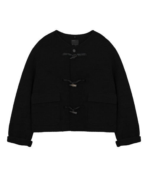 ENDOOR（エンドア）の「MORROW フード付きダッフルショートコート（ブラック）（ダッフルコート・レディース・ブラック・MEDIUM/LARGE）」の21枚目の写真