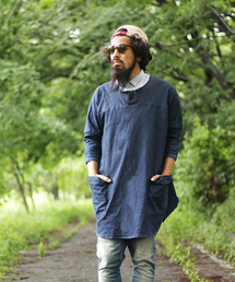 NATAL DESIGN（ネイタルデザイン）の「【ネイタルデザイン】ワイドスプレッドデニムスウェットロング/WIDE SPREAD DENIM LONG（Tシャツ/カットソー）」