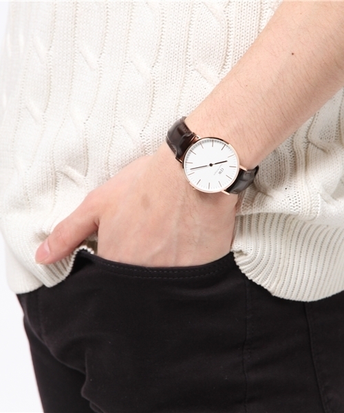 Daniel Wellington（ダニエルウェリントン）の「Daniel Wellington/ Classic York（アナログ腕時計・メンズ・ダークブラウン・FREE）」の6枚目の写真
