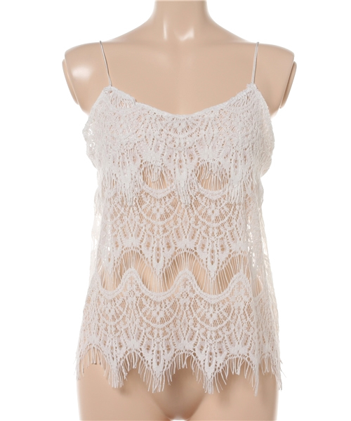 Sens de vie（サンスドゥウ゛ィ）の「Sdv レースキャミソール（キャミソール・レディース・オフホワイト/ピンク・LARGE/MEDIUM）」の12枚目の写真