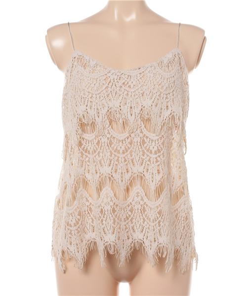 Sens de vie（サンスドゥウ゛ィ）の「Sdv レースキャミソール（キャミソール・レディース・オフホワイト/ピンク・LARGE/MEDIUM）」の13枚目の写真