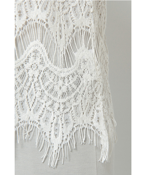 Sens de vie（サンスドゥウ゛ィ）の「Sdv レースキャミソール（キャミソール・レディース・オフホワイト/ピンク・LARGE/MEDIUM）」の11枚目の写真