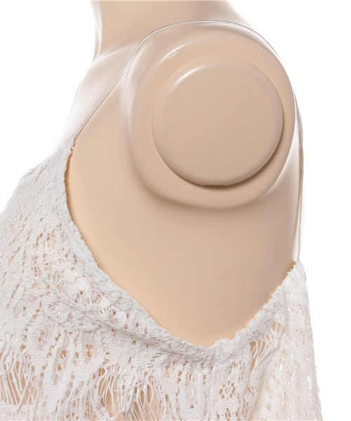 Sens de vie（サンスドゥウ゛ィ）の「Sdv レースキャミソール（キャミソール・レディース・オフホワイト/ピンク・LARGE/MEDIUM）」の6枚目の写真