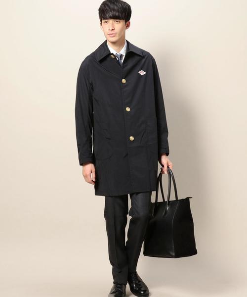 DANTON（ダントン）の「＜DANTON（ダントン）＞ TAFFETA COAT/アウター ◆（ステンカラーコート・メンズ・ブラック/ネイビー・42/40/38）」の5枚目の写真