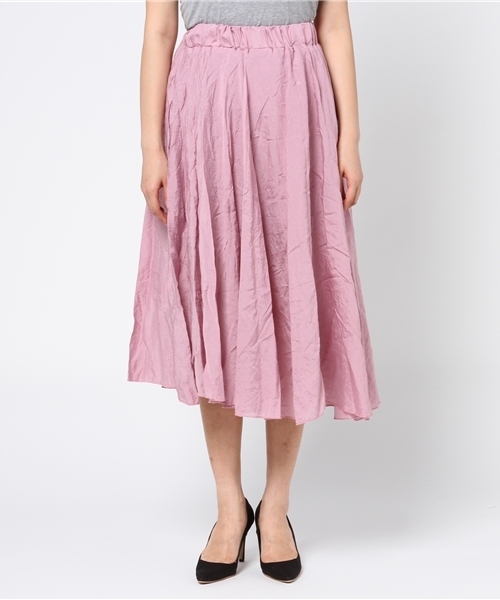 Color（カラー）の「ワッシャーロングスカート（スカート・レディース・ピンク系その他/イエロー/ブラック・MEDIUM）」の12枚目の写真