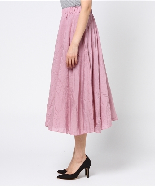 Color（カラー）の「ワッシャーロングスカート（スカート・レディース・ピンク系その他/イエロー/ブラック・MEDIUM）」の13枚目の写真