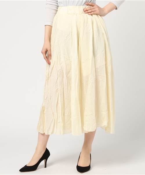 Color（カラー）の「ワッシャーロングスカート（スカート・レディース・ピンク系その他/イエロー/ブラック・MEDIUM）」の18枚目の写真