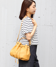 Mulet | バンブーハンドル 2WAY 巾着 ショルダー(ショルダーバッグ)