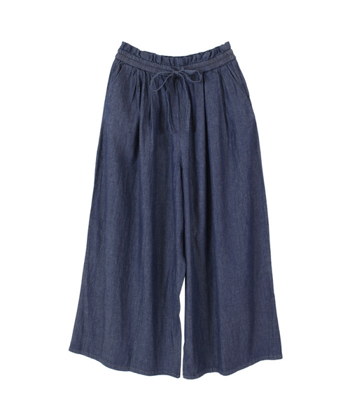 titivate（ティティベイト）の「ｿﾌﾄﾃﾞﾆﾑｷﾞｬｻﾞｰﾜｲﾄﾞﾊﾟﾝﾂ（デニムパンツ・レディース・ブルー/ネイビー・M）」の13枚目の写真