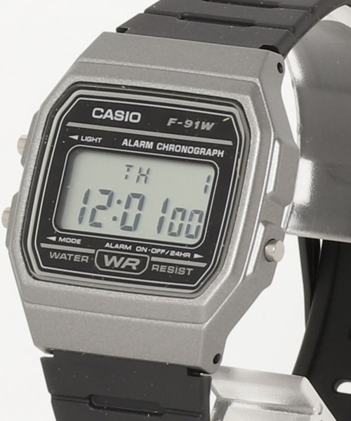 CASIO(カシオ)の「CASIO カシオ /ベーシック デジタルウォッチ チープカシオ クォーツ ラバーベルト 腕時計 日常生活防水 //// Fシリーズ(デジタル腕時計・メンズ・ブラック×シルバー/ブラック×ゴールド/ブラック×グリーン/ブラック×グレー/ブラック×ブルー・FREE)」の6枚目の写真