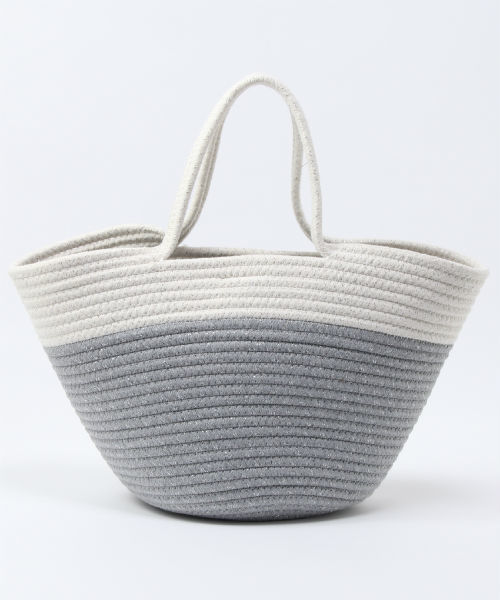 AZUL by moussy（アズールバイマウジー）の「ロープBIGトートバッグ（ショルダーバッグ・レディース・ベージュ系その他/ダークネイビー/グレー系その他・FREE）」の2枚目の写真