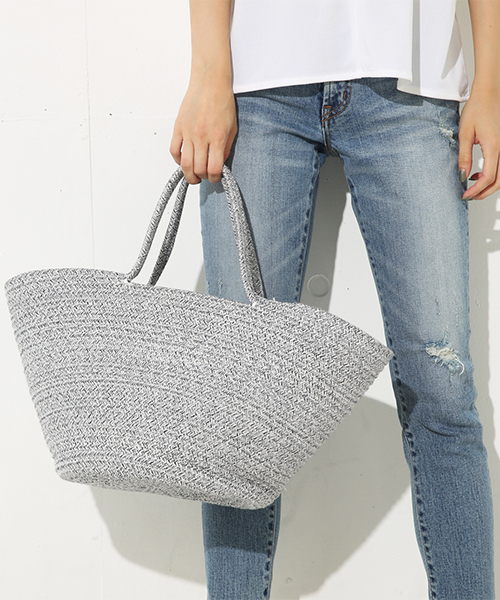 AZUL by moussy（アズールバイマウジー）の「ロープBIGトートバッグ（ショルダーバッグ・レディース・ベージュ系その他/ダークネイビー/グレー系その他・FREE）」の14枚目の写真