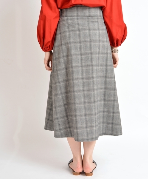 SHIPS（シップス）の「チェックスカート◇（スカート・レディース・ダークグレー/グリーン・36/38）」の6枚目の写真