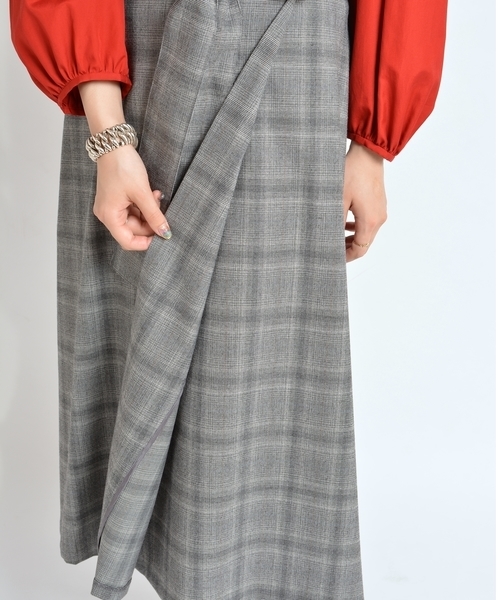 SHIPS（シップス）の「チェックスカート◇（スカート・レディース・ダークグレー/グリーン・36/38）」の7枚目の写真