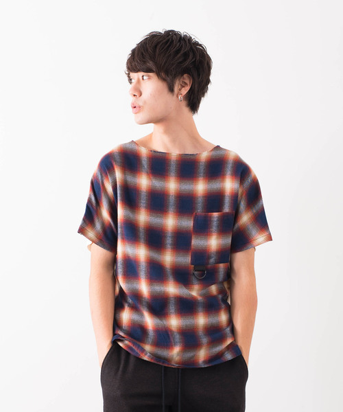 FACTOTUM（ファクトタム）の「【FACTOTUM】リーフジャガード天竺ショートスリーブ（Tシャツ/カットソー・メンズ・ホワイト/ブラック・44/48/46）」の2枚目の写真