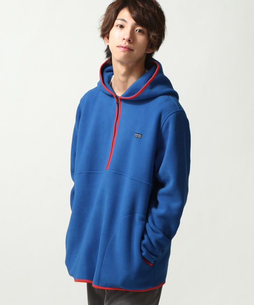 ZIP FIVE（ジップファイブ）の「【ZIP FIVE】ボアフリースハーフZIPパーカー（パーカー・メンズ・ブラック/ベージュ/ネイビー/グレー/レッド/ブルー・SMALL/MEDIUM/LARGE/X-LARGE）」の5枚目の写真