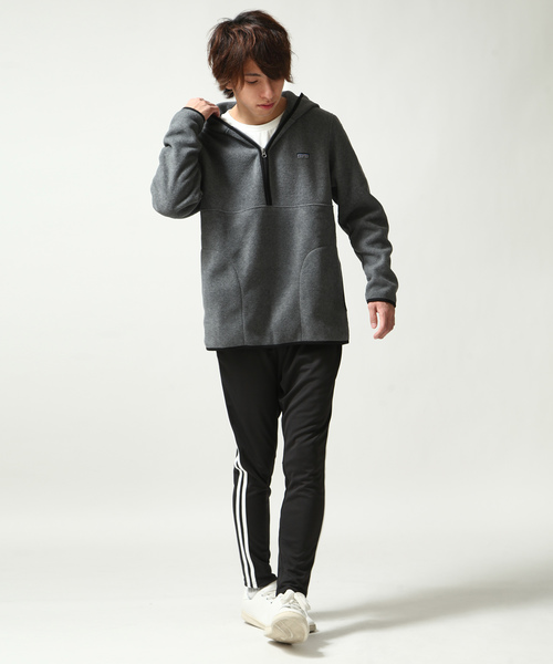 ZIP FIVE（ジップファイブ）の「【ZIP FIVE】ボアフリースハーフZIPパーカー（パーカー・メンズ・ブラック/ベージュ/ネイビー/グレー/レッド/ブルー・SMALL/MEDIUM/LARGE/X-LARGE）」の14枚目の写真