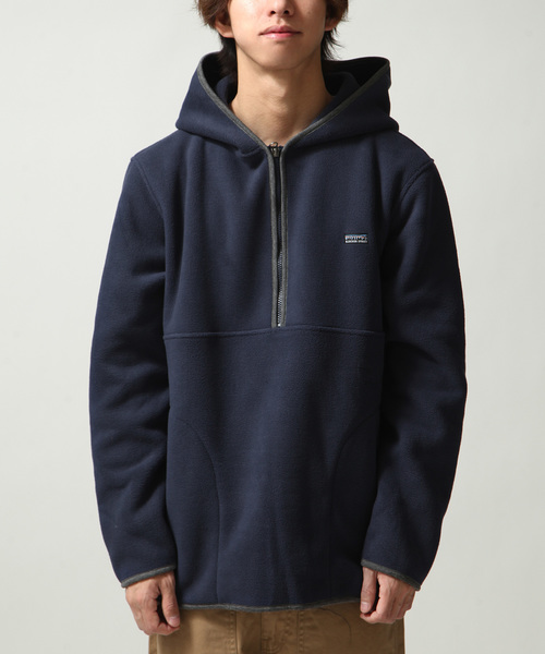 ZIP FIVE（ジップファイブ）の「【ZIP FIVE】ボアフリースハーフZIPパーカー（パーカー・メンズ・ブラック/ベージュ/ネイビー/グレー/レッド/ブルー・SMALL/MEDIUM/LARGE/X-LARGE）」の11枚目の写真