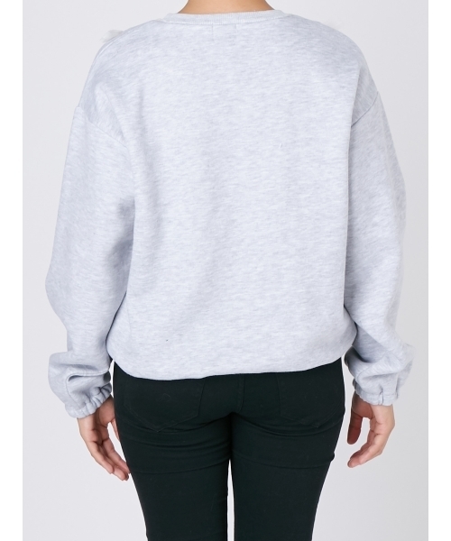 merry jenny（メリージェニー）の「リボンつなぎトレーナー（スウェット・レディース・オフホワイト/グレー/ラベンダー・FREE）」の9枚目の写真