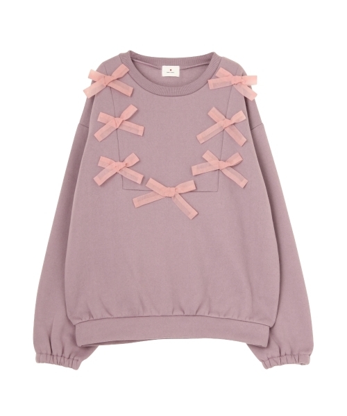 merry jenny（メリージェニー）の「リボンつなぎトレーナー（スウェット・レディース・オフホワイト/グレー/ラベンダー・FREE）」の16枚目の写真