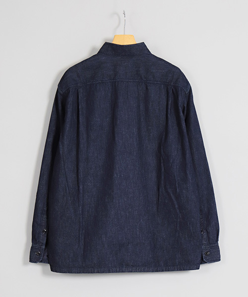 OMNIGOD（オムニゴッド）の「[OMNIGOD / オムニゴッド]　5.5ozデニム　プルオーバージップシャツ（シャツ/ブラウス・メンズ・ワンウォッシュ・2/4/3）」の4枚目の写真