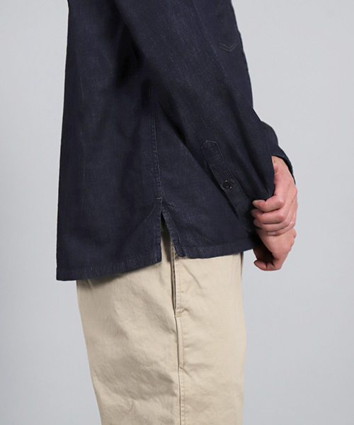 OMNIGOD（オムニゴッド）の「[OMNIGOD / オムニゴッド]　5.5ozデニム　プルオーバージップシャツ（シャツ/ブラウス・メンズ・ワンウォッシュ・2/4/3）」の11枚目の写真