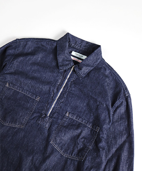 OMNIGOD（オムニゴッド）の「[OMNIGOD / オムニゴッド]　5.5ozデニム　プルオーバージップシャツ（シャツ/ブラウス・メンズ・ワンウォッシュ・2/4/3）」の14枚目の写真