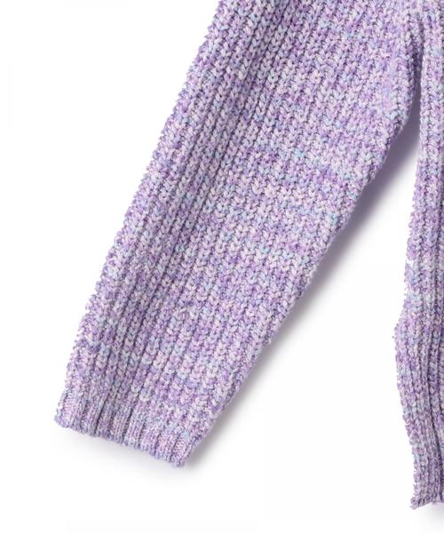 green label relaxing（グリーンレーベルリラクシング）の「【キッズ】カスレニットプルオーバー ◆（ニット/セーター・キッズ・パープル/イエロー・125/105/135/115）」の12枚目の写真