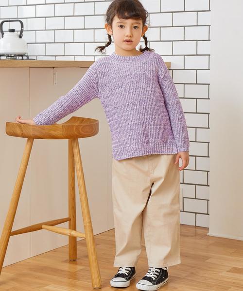 green label relaxing（グリーンレーベルリラクシング）の「【キッズ】カスレニットプルオーバー ◆（ニット/セーター・キッズ・パープル/イエロー・125/105/135/115）」の9枚目の写真