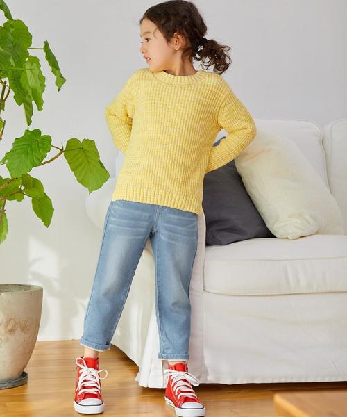 green label relaxing（グリーンレーベルリラクシング）の「【キッズ】カスレニットプルオーバー ◆（ニット/セーター・キッズ・パープル/イエロー・125/105/135/115）」の3枚目の写真