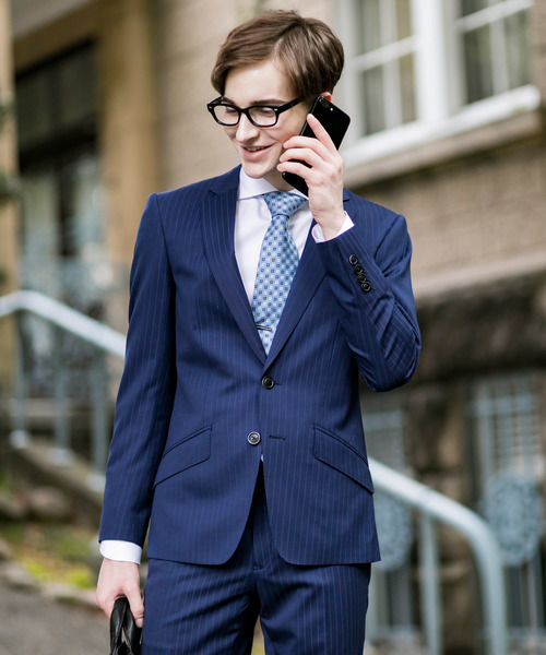 Buffalo Bobs(バッファローボブズ)の「NEW YORKER-PROFESSOR(ニューヨーカー プロフェッサー)シャドーストライプ 2B スーツ(セットアップ・メンズ・ブラック/ブルー・1/S/2/M)」の1枚目の写真