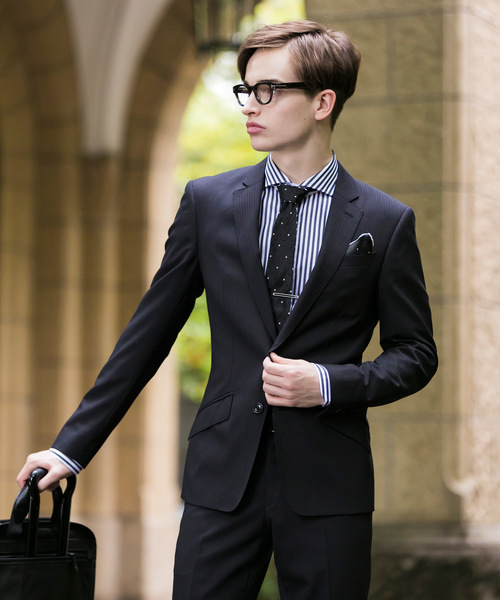 Buffalo Bobs(バッファローボブズ)の「NEW YORKER-PROFESSOR(ニューヨーカー プロフェッサー)シャドーストライプ 2B スーツ(セットアップ・メンズ・ブラック/ブルー・1/S/2/M)」の5枚目の写真