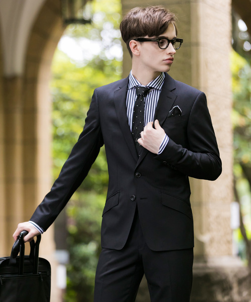 Buffalo Bobs(バッファローボブズ)の「NEW YORKER-PROFESSOR(ニューヨーカー プロフェッサー)シャドーストライプ 2B スーツ(セットアップ・メンズ・ブラック/ブルー・1/S/2/M)」の6枚目の写真