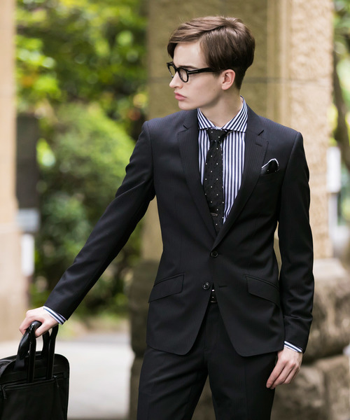 Buffalo Bobs(バッファローボブズ)の「NEW YORKER-PROFESSOR(ニューヨーカー プロフェッサー)シャドーストライプ 2B スーツ(セットアップ・メンズ・ブラック/ブルー・1/S/2/M)」の13枚目の写真