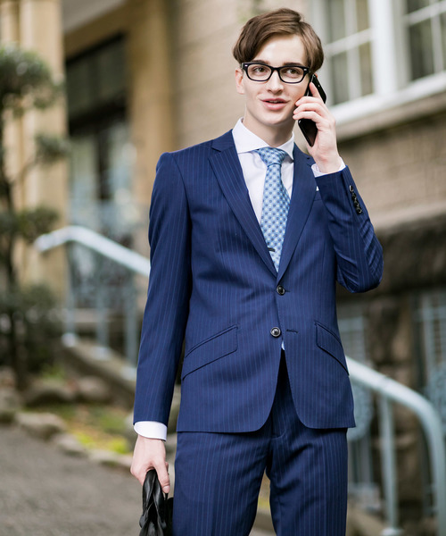 Buffalo Bobs(バッファローボブズ)の「NEW YORKER-PROFESSOR(ニューヨーカー プロフェッサー)シャドーストライプ 2B スーツ(セットアップ・メンズ・ブラック/ブルー・1/S/2/M)」の18枚目の写真