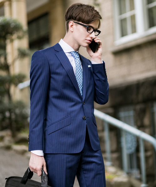 Buffalo Bobs(バッファローボブズ)の「NEW YORKER-PROFESSOR(ニューヨーカー プロフェッサー)シャドーストライプ 2B スーツ(セットアップ・メンズ・ブラック/ブルー・1/S/2/M)」の19枚目の写真