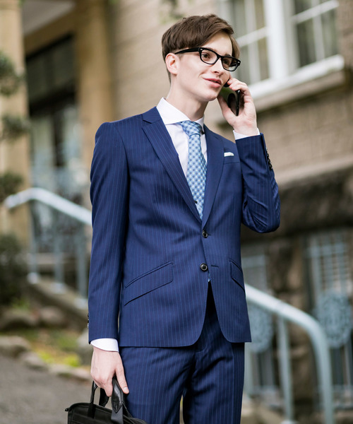 Buffalo Bobs(バッファローボブズ)の「NEW YORKER-PROFESSOR(ニューヨーカー プロフェッサー)シャドーストライプ 2B スーツ(セットアップ・メンズ・ブラック/ブルー・1/S/2/M)」の20枚目の写真