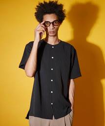 UNITED TOKYO | 柄ノーカラーショートスリーブシャツ(シャツ/ブラウス)