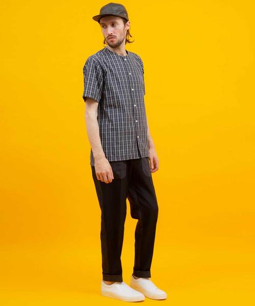 UNITED TOKYO(ユナイテッドトウキョウ)の「柄ノーカラーショートスリーブシャツ(シャツ/ブラウス・メンズ・ブラック/ブルー/ネイビー・1/2/3)」の11枚目の写真