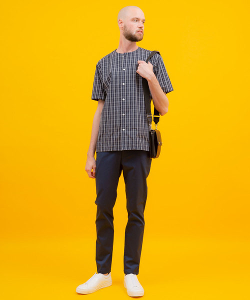 UNITED TOKYO(ユナイテッドトウキョウ)の「柄ノーカラーショートスリーブシャツ(シャツ/ブラウス・メンズ・ブラック/ブルー/ネイビー・1/2/3)」の12枚目の写真