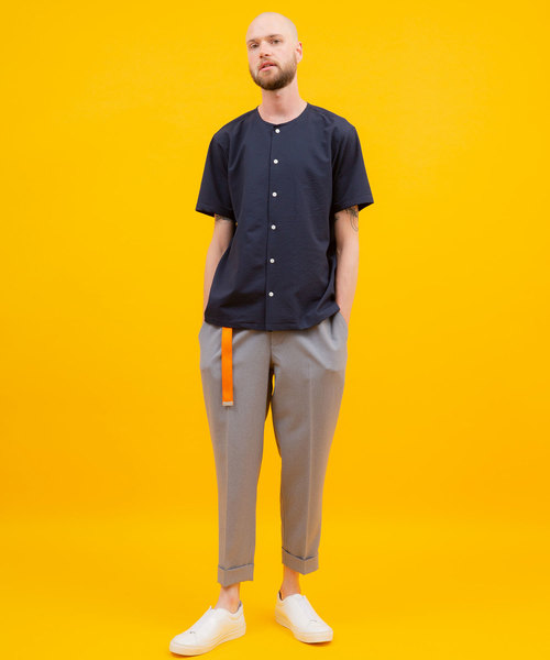 UNITED TOKYO(ユナイテッドトウキョウ)の「柄ノーカラーショートスリーブシャツ(シャツ/ブラウス・メンズ・ブラック/ブルー/ネイビー・1/2/3)」の13枚目の写真