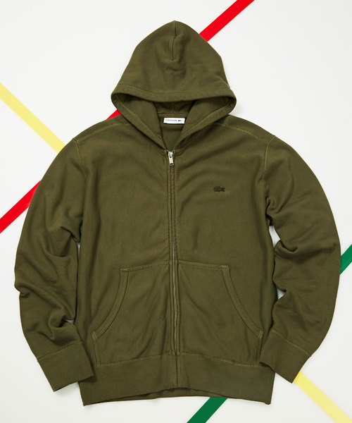 ラコステ　ジップパーカー　サイズ3 緑 Lacoste ジップアップ パーカー | グリーン | FARFETCH JP