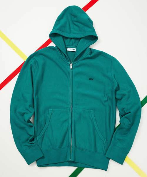 ラコステ　ジップパーカー　サイズ3 緑 Lacoste ジップアップ パーカー | グリーン | FARFETCH JP