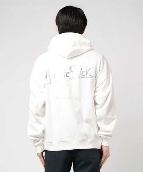 MAGIC STICK（マジックスティック）の「HOLOGRAM DFA HOODIE 18AW-MS10-044（パーカー・メンズ・ホワイト/ブラック・MEDIUM/LARGE/X-LARGE）」の4枚目の写真