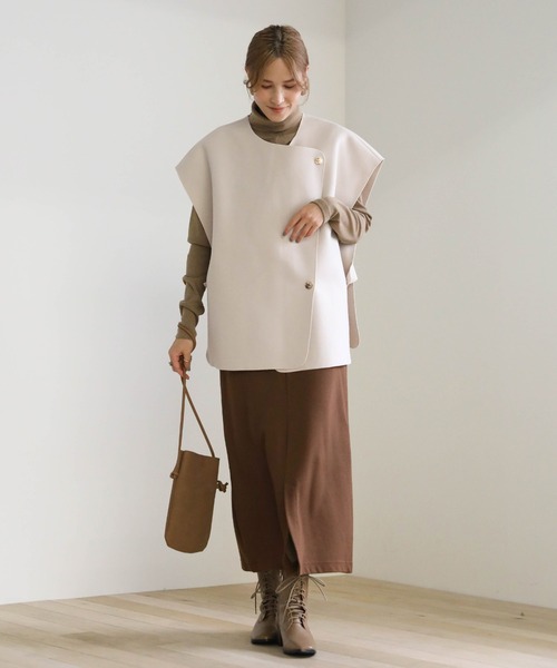 select MOCA（セレクトモカ）の「ベイカースカート（スカート・レディース・ブラック/ベージュ/ブラウン・FREE）」の8枚目の写真