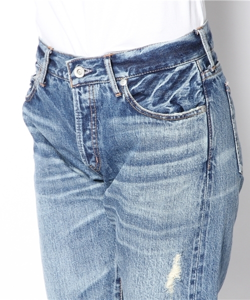 goa（ゴア）の「デニムボーイズパンツ（デニムパンツ・レディース・ブルー・1/2）」の4枚目の写真