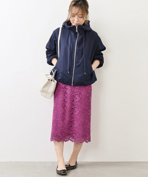 La TOTALITE(ラトータリテ)の「レースタイトスカート◆(スカート・レディース・パープル/グリーン/パープル系その他・38/36/34)」の8枚目の写真