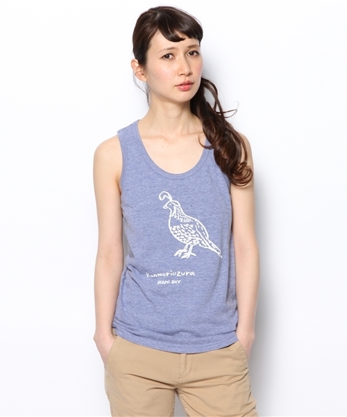 BEAMS BOY（ビームスボーイ）の「○田渕周平 × BEAMS BOY / タンクトップ 14SS（Tシャツ/カットソー・レディース・ナチュラル/レッド/ブルー・ONE SIZE）」の3枚目の写真